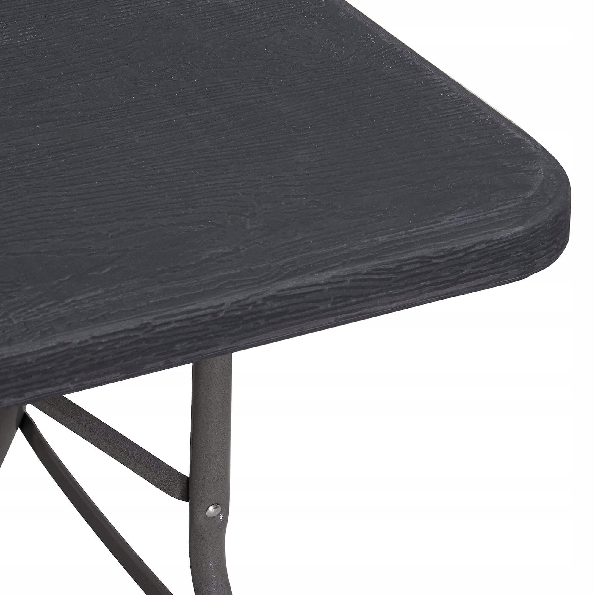 Masa dreptunghiulara pliabila multifunctionala, 1.8 m x 0.75 m x 0.75 m, neagra