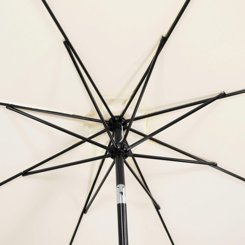 Umbrela terasa gradina, cu manivela si inclinare, GU17, diametru 300cm, Crem