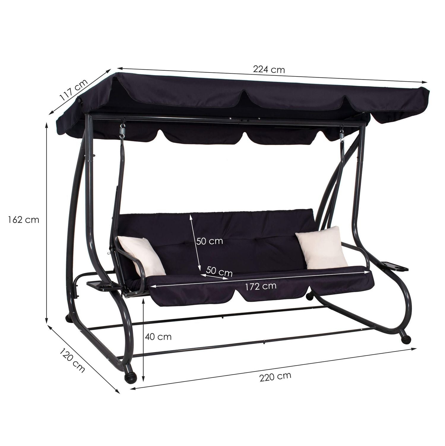 Balansoar leagan pat 4 persoane Sersimo Madrid, GS16E, greutate maxima 280kg