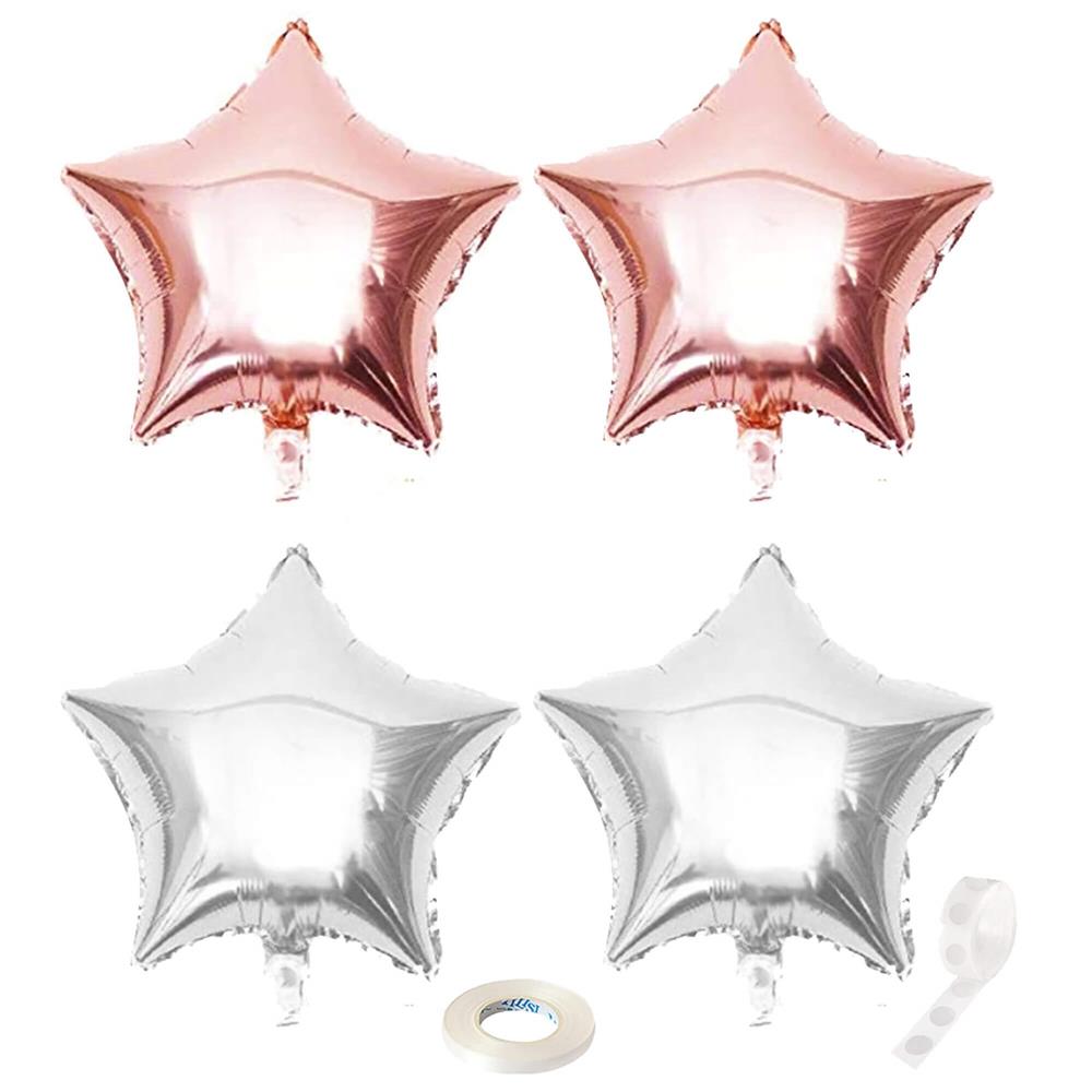 Set 53 baloane si decoratiuni Aniversare Majorat 18 Ani, rose auriu