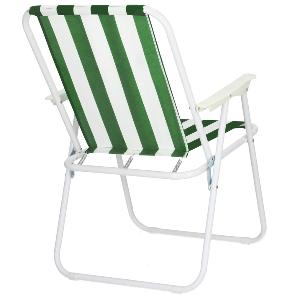 Scaun de plaja Sersimo GC051, pliabil, 100kg, 52x74cm, alb verde