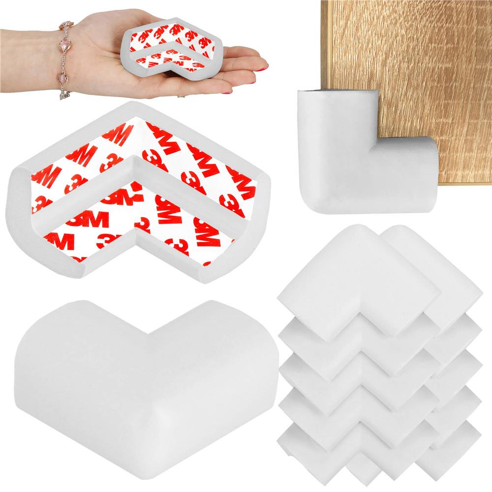 Set 10 protectii colturi pentru siguranta copii, 60x35mm, spuma EPE, gri