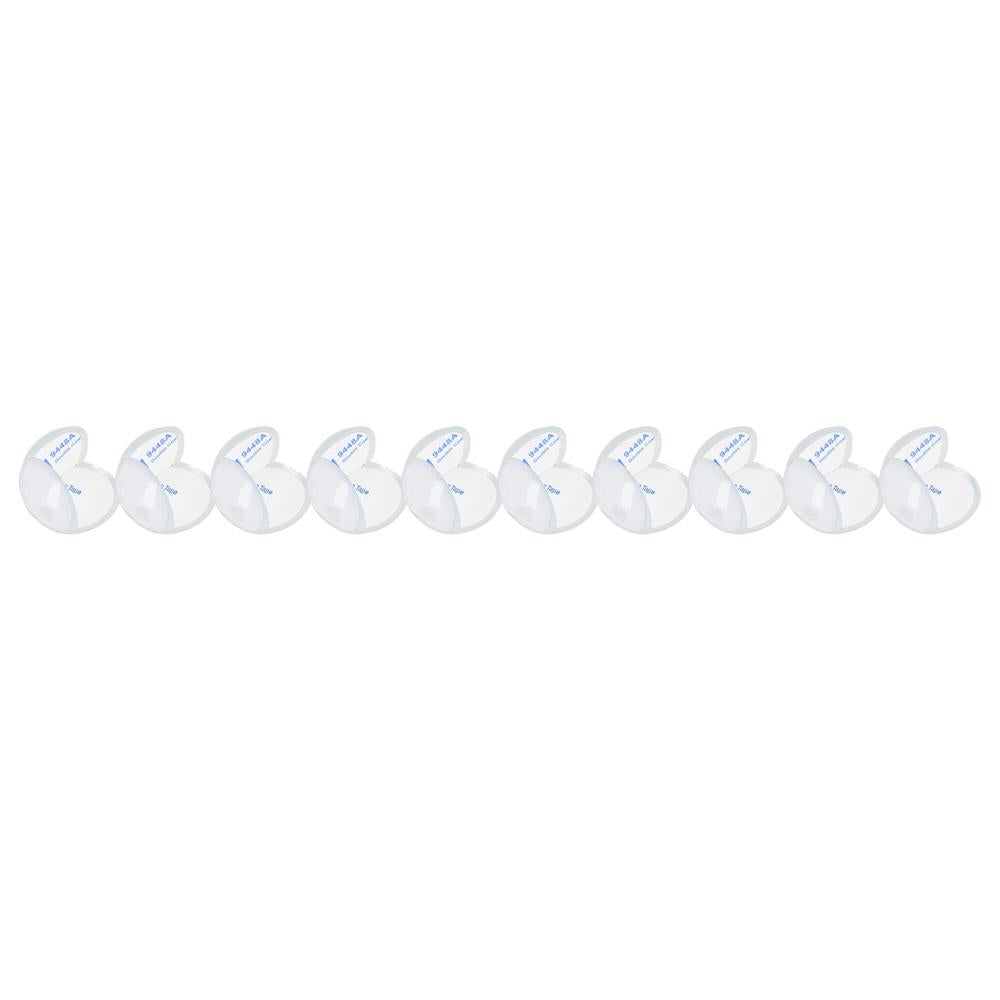 Set 10 protectii colturi pentru siguranta copii, drepte, 40x20mm, silicon, transparent
