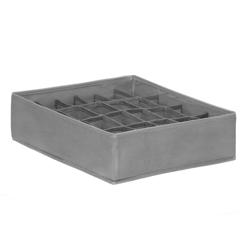 Set 4 organizatoare Sersimo sertar pentru sosete/lenjerie, gri