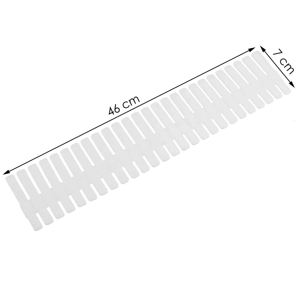 Organizator pentru sertar cu 4 separatoare, 46x7cm, alb