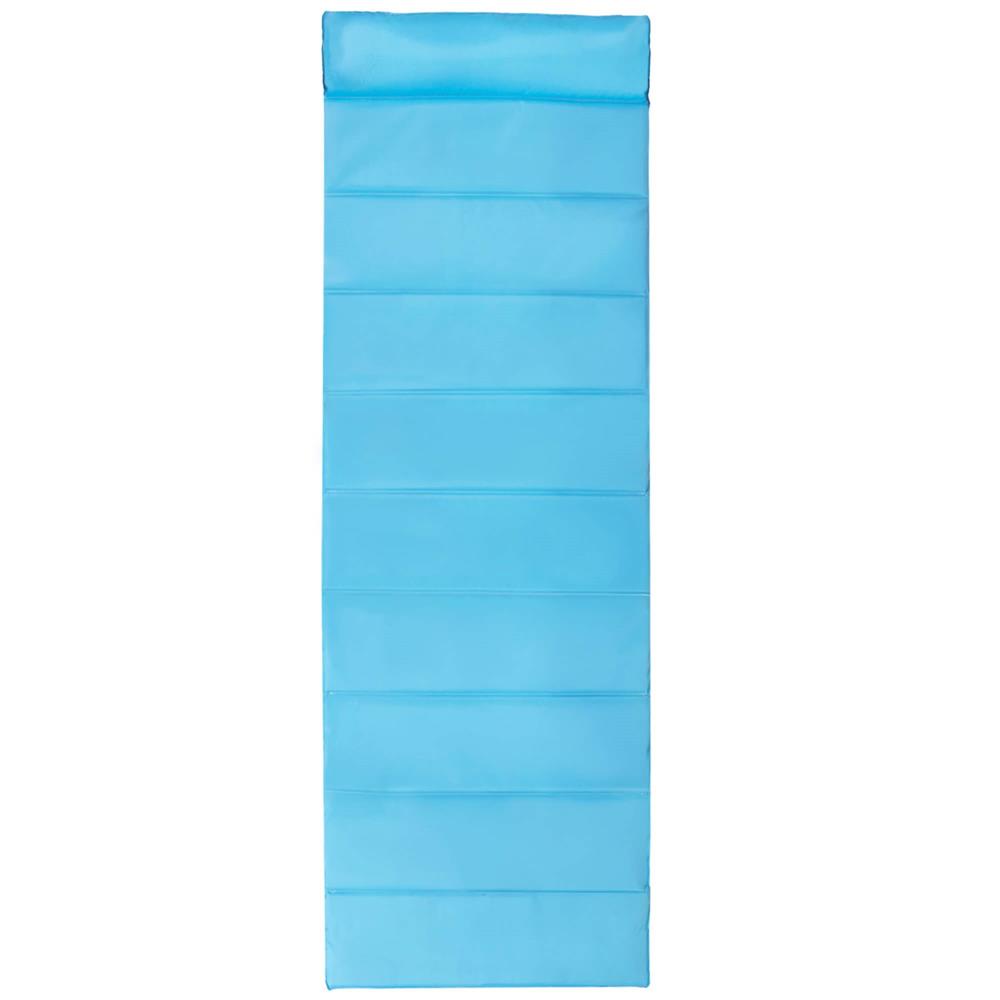 Saltea pentru plaja pliabila, din spuma, ultra-usoara, cu maner de transport, 60x180cm, albastru