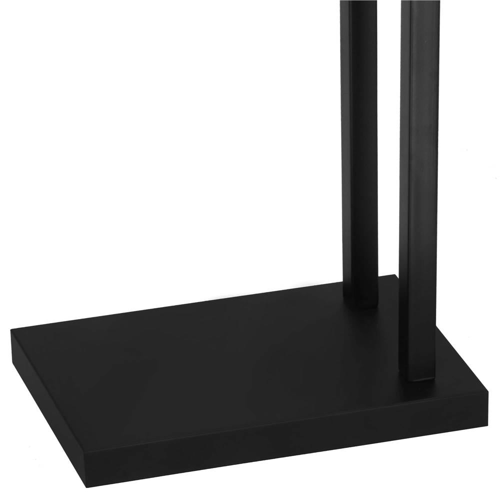Suport metalic de baie pentru prosoape, cu 2 brate, 80 cm, negru mat