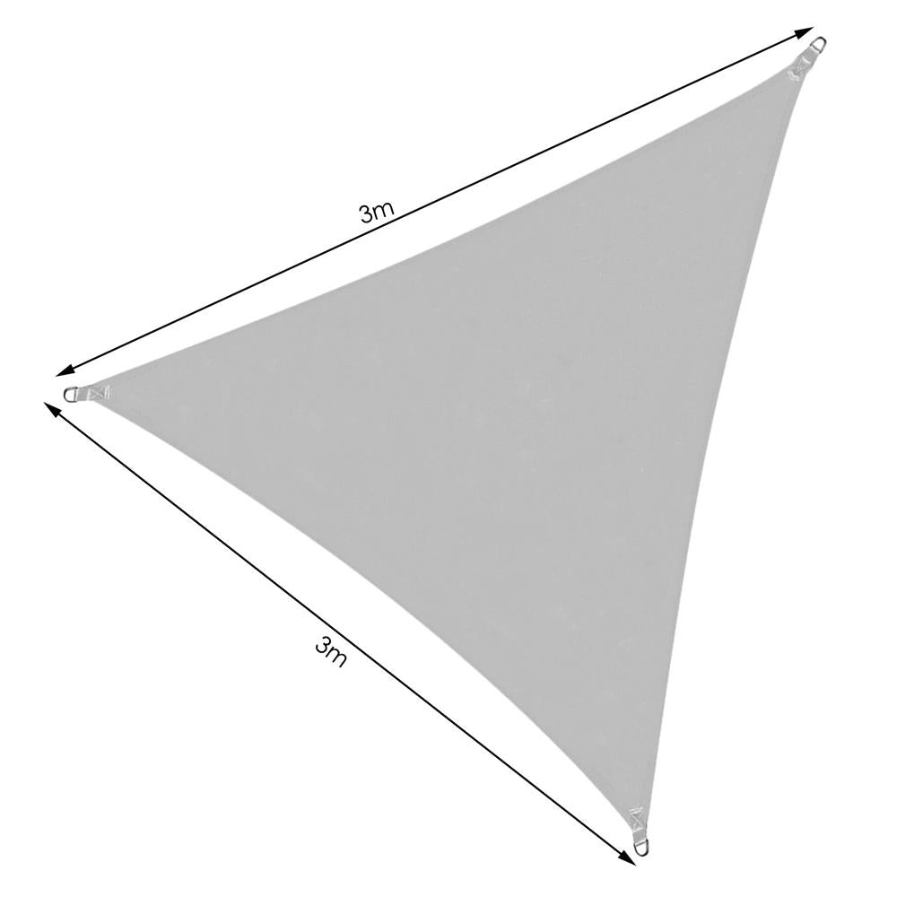 Copertina prelata de soare Sersimo SN143, triunghiulara, impermeabila cu protectie UV, 3x3x3m, gri