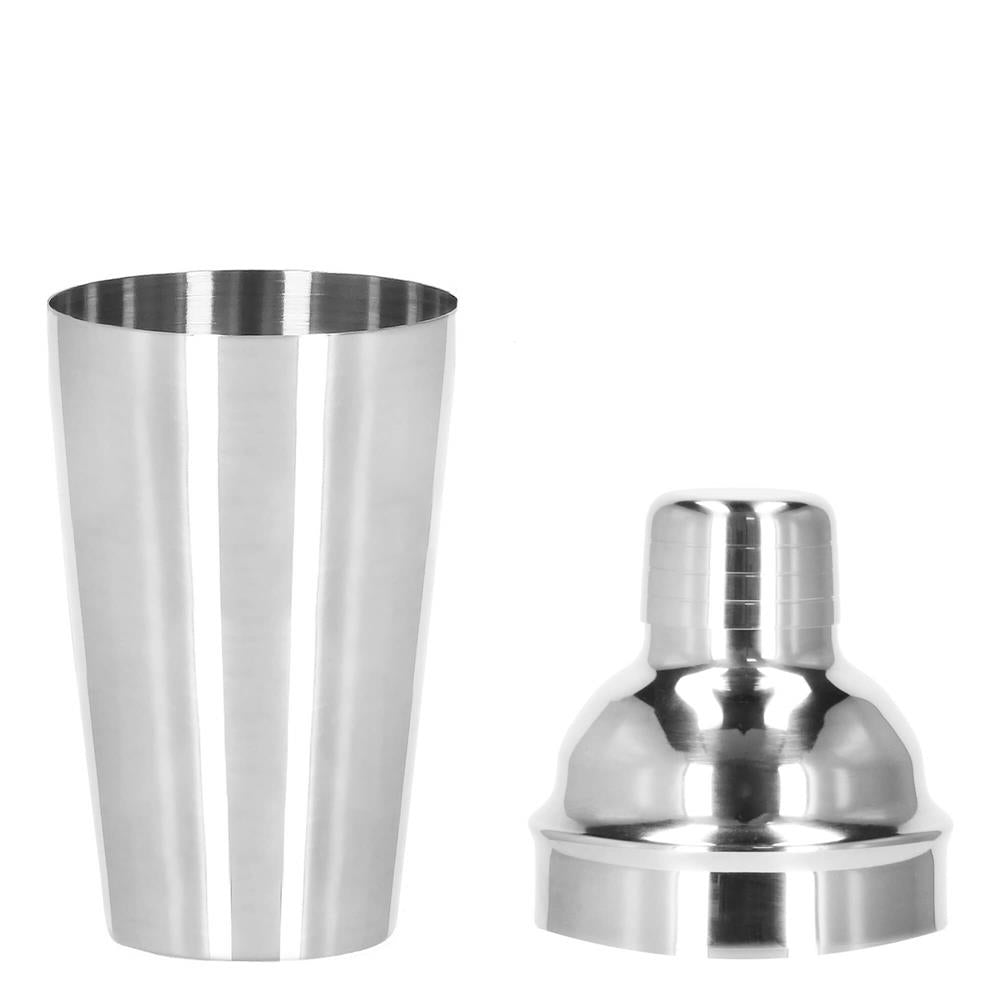 Set Cocktail Shaker Kit pentru barmani 550ml, KI22, suport bambus, 9 piese