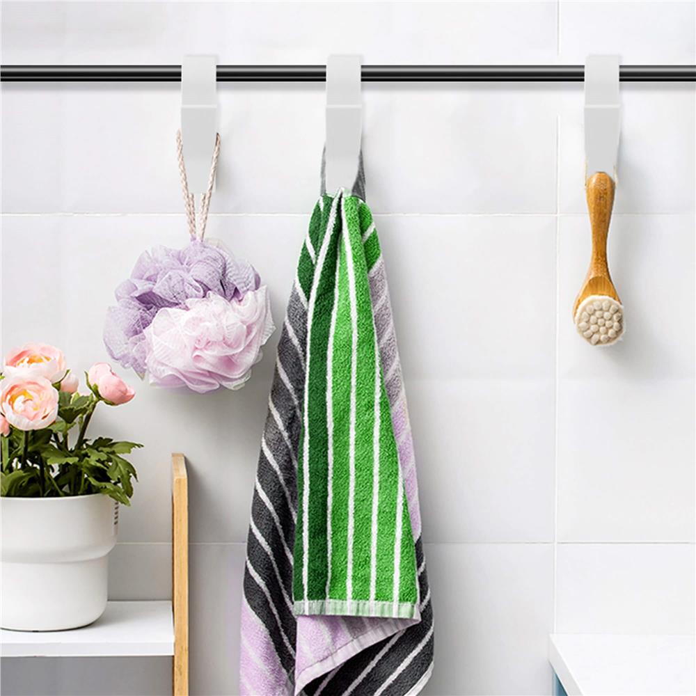 Set 2 carlige pentru calorifer, tip cuier pentru prosoape, din plastic, alb