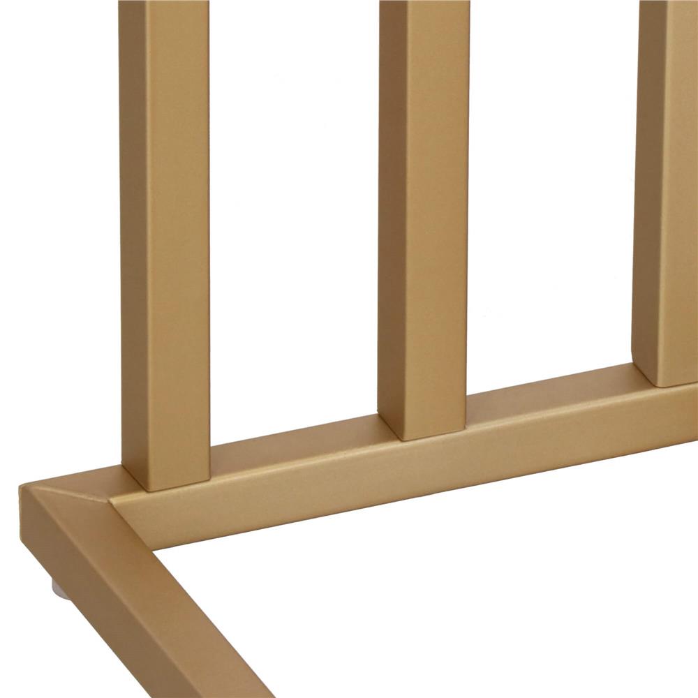 Suport metalic de baie pentru prosoape, cu 3 standuri, 86 cm, auriu mat