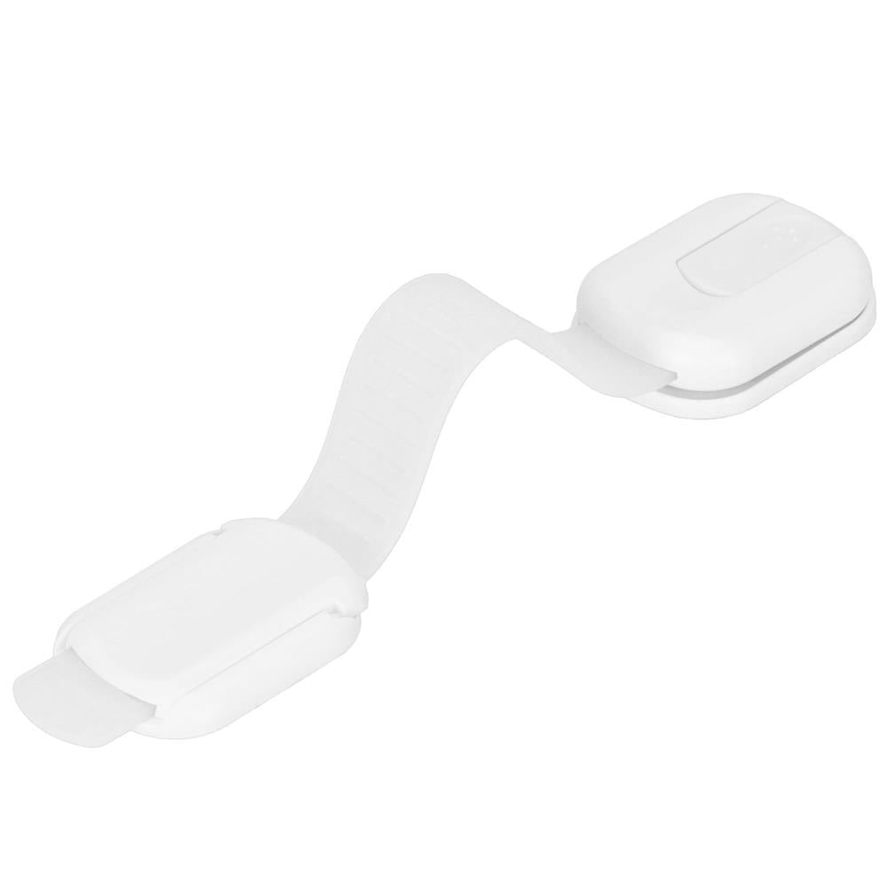 Set 8 sigurante blocator sertare si usi, plastic si silicon, ajustabile, 19 cm, alb