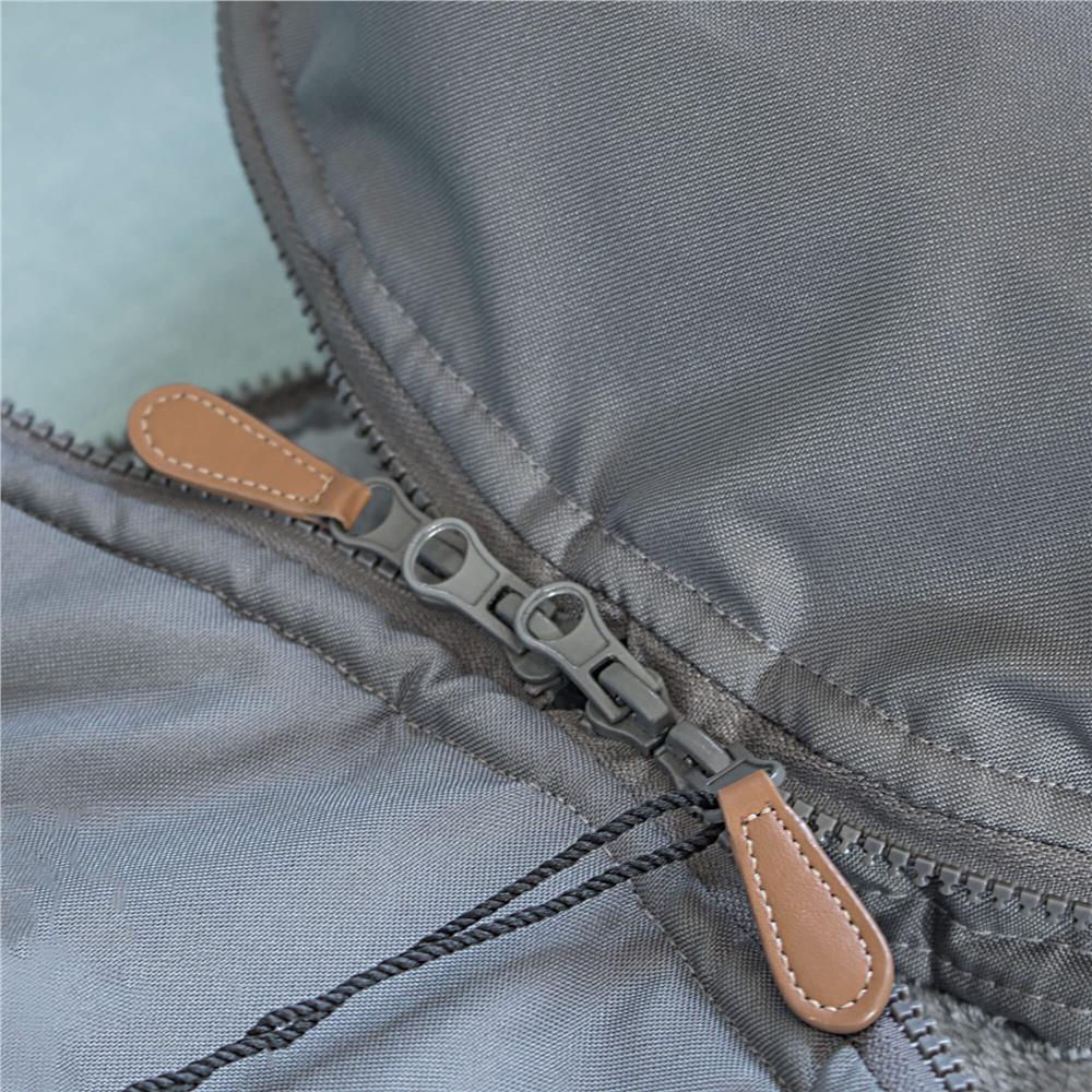 Sac iarna de bebelusi pentru carucior, marime universala, 90x45cm, gri inchis