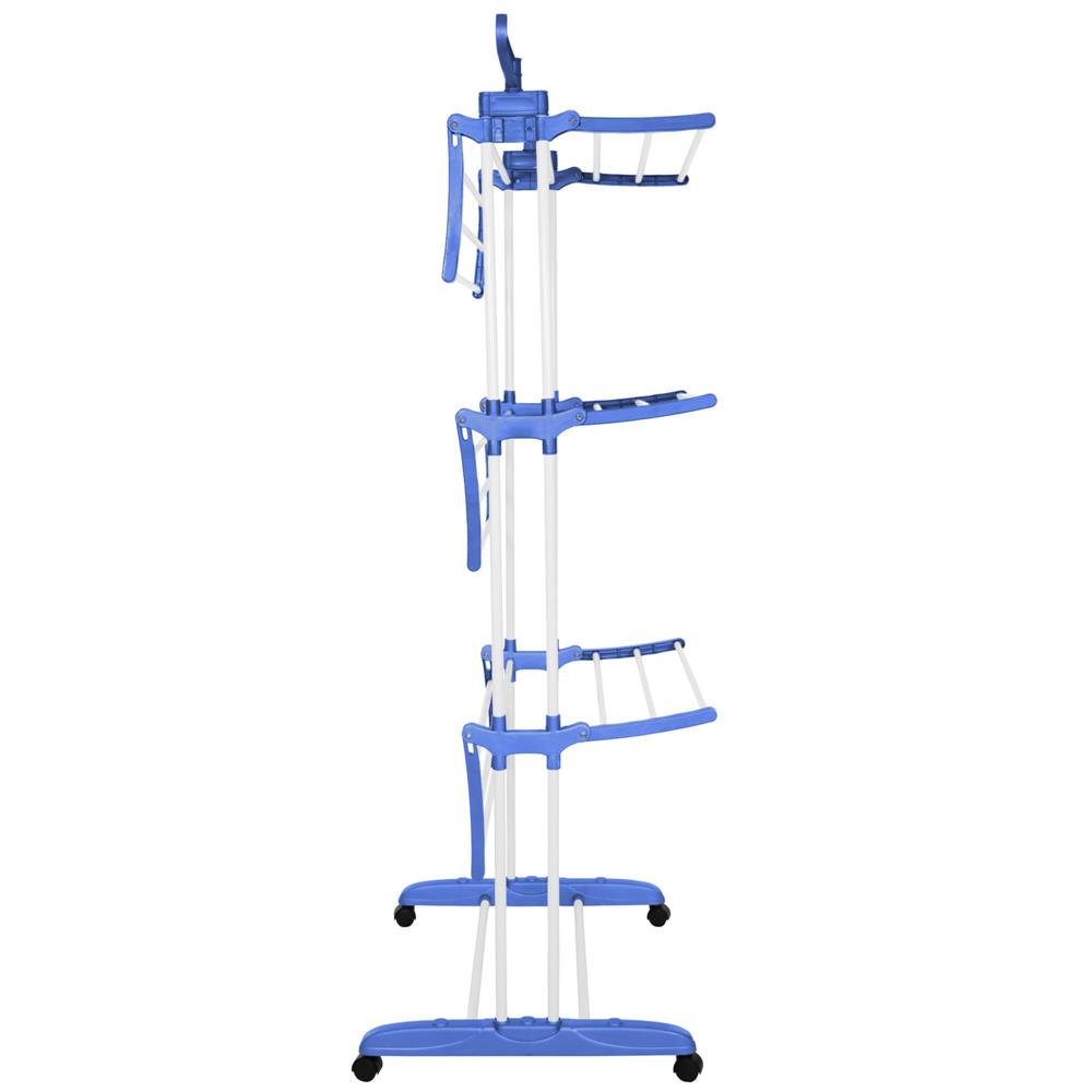 Uscator vertical pentru rufe, mobil si pliabil, cu doua umerase, 75x57x170cm, sarcina 15kg