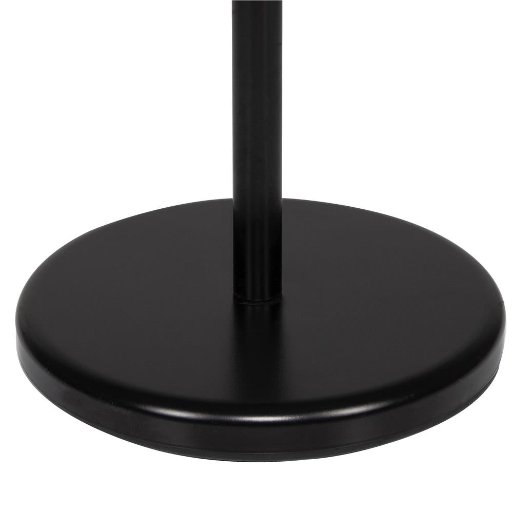 Suport hartie igienica 2 in 1 cu tija mobila, 68.5cm, negru