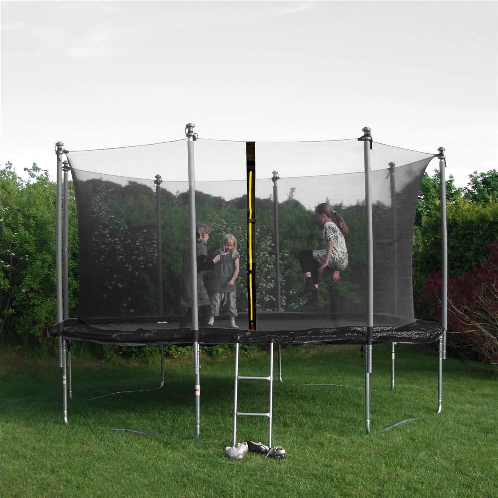 Trambulina Black, cu scara si plasa de protectie interioara, 430 cm, 200kg