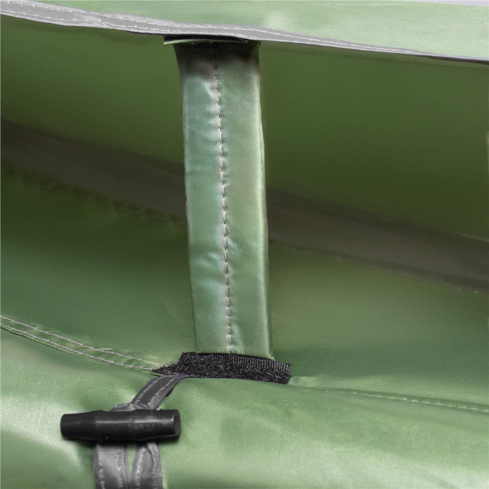 Cort camping, impemeabil, 2 camere + hol, 4 locuri, 460x200x245cm, verde - 8