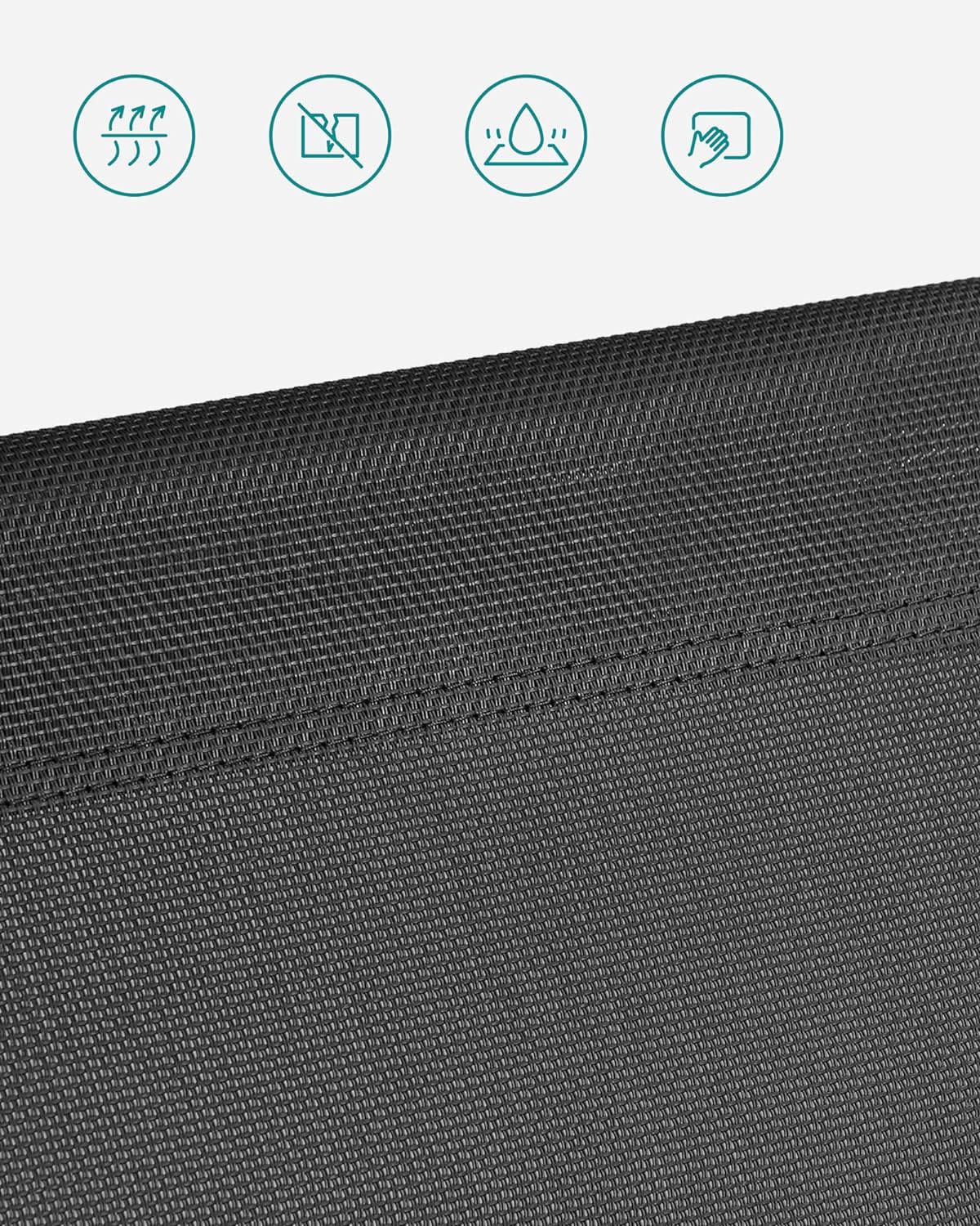 SONGMICS Sezlong pliabil, cu parasolar si tetiera, spatar reglabil in 4 pozitii, maxim 150kg, 200x71x38cm, gri