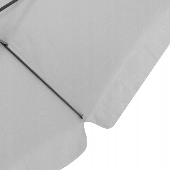 Umbrela de gradina cu brat lateral banana, cu husa, 300cm, gri deschis - 11