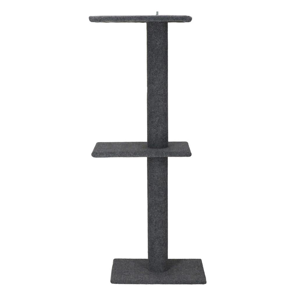 Ansamblu de joaca pentru pisici, tip stalp de catarat pana la tavan, inaltime reglabila 246 - 286 cm, gri