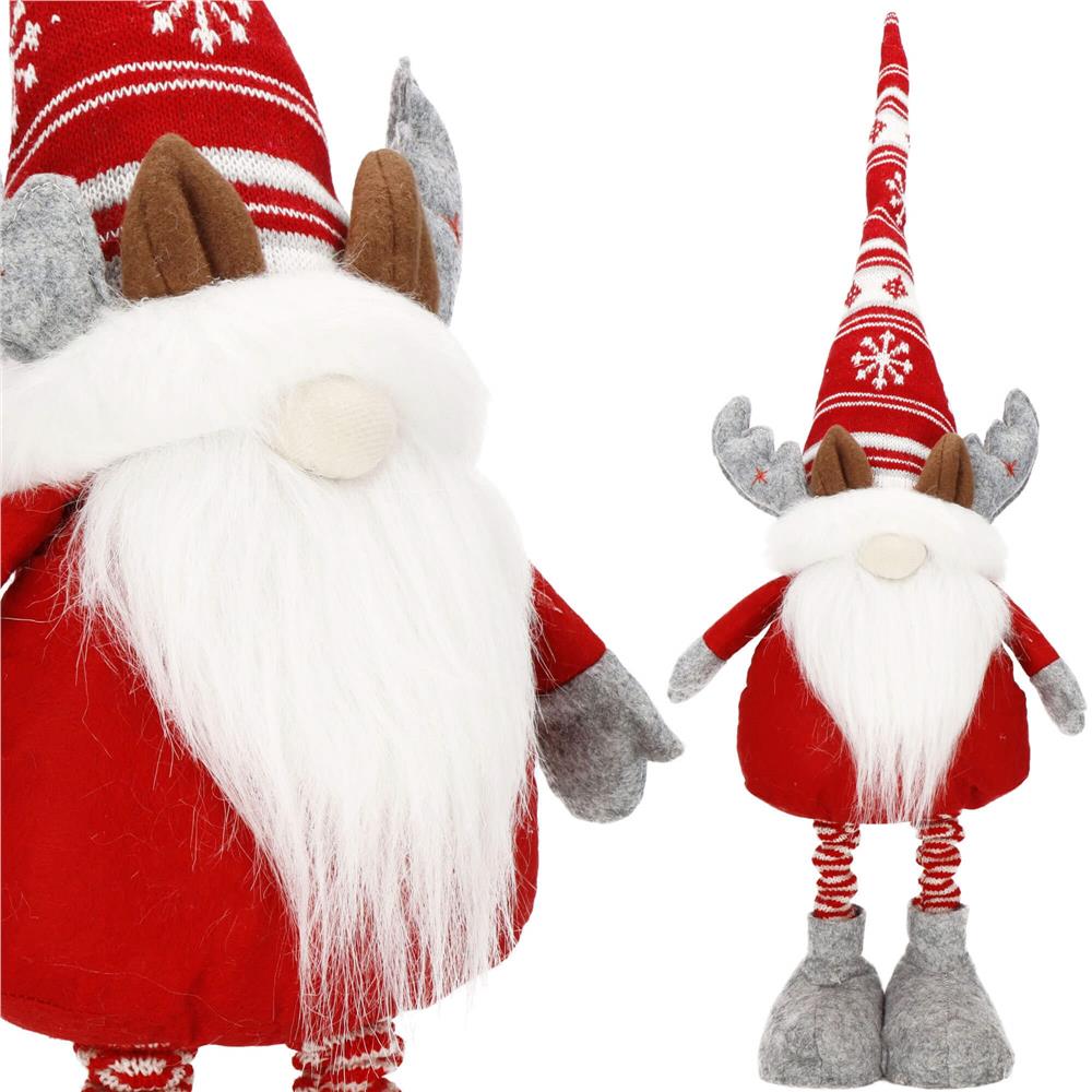 Figurina Craciun, Spiridus, picioare telescopice, inaltime extensibila 60-80cm