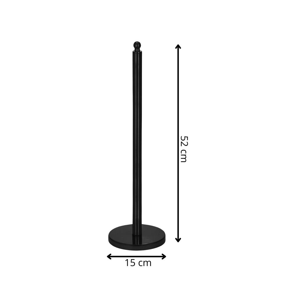 Suport hartie igienica tip tija, 52cm, negru mat - 10