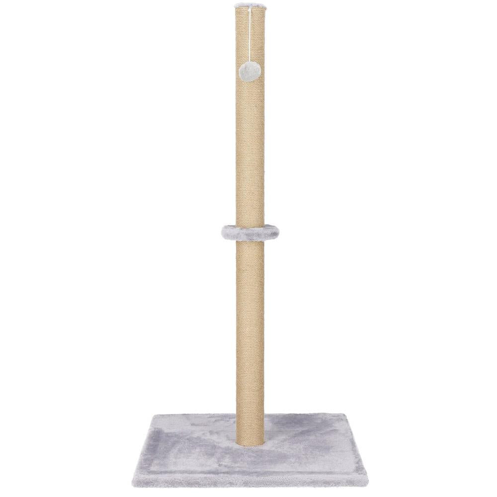 Ansamblu de joaca pentru pisici, cu loc pentru zgariat si sfoara, 103cm, gri