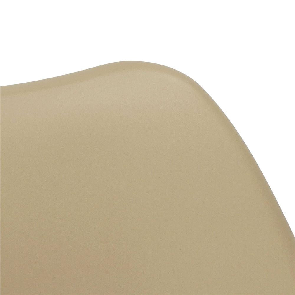 Set 4 scaune dining Verdhe pentru bucatarie cu perna tapitata cu piele ecologica, 44x82cm, maro