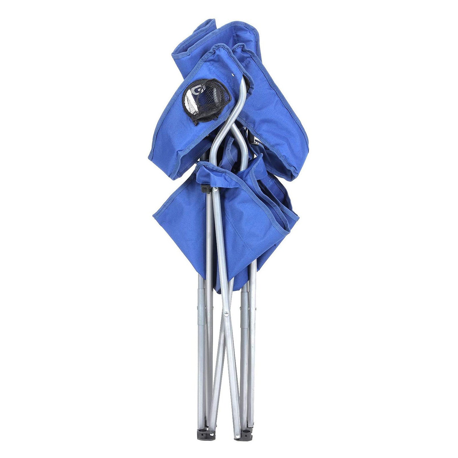 SONGMICS Set 2 scaune pliabile de camping sau pescuit, suport pahar, maxim 150kg, albastru
