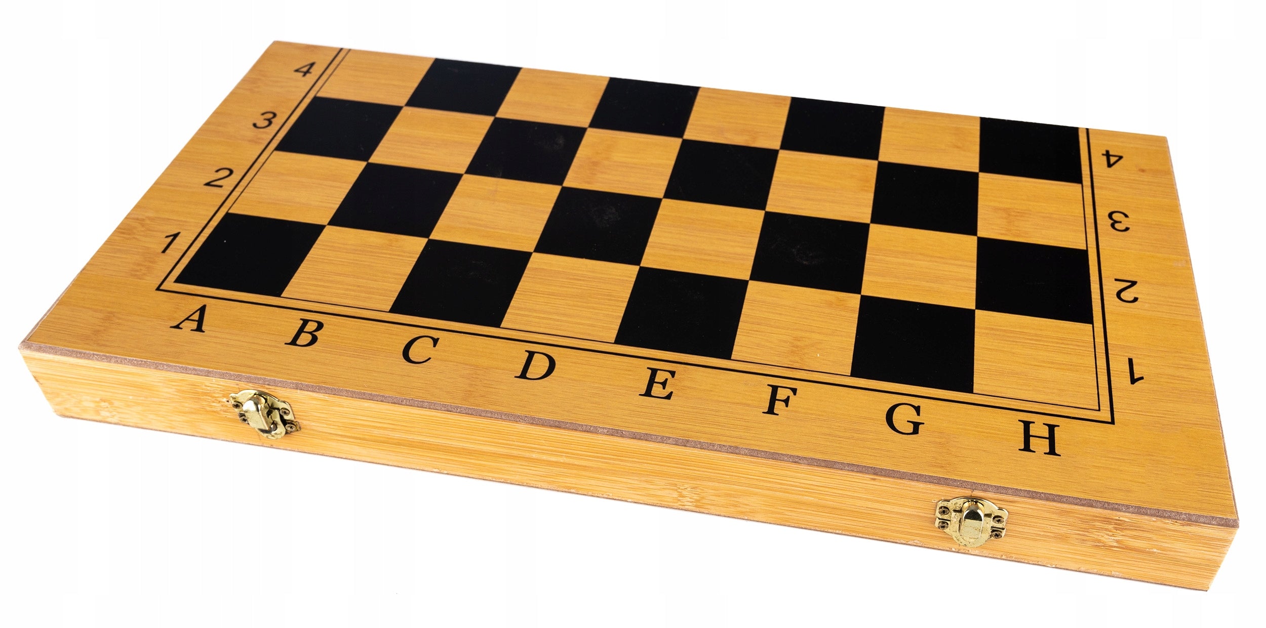 Joc sah si table din lemn, 48x48 cm, toate piesele incluse, maro