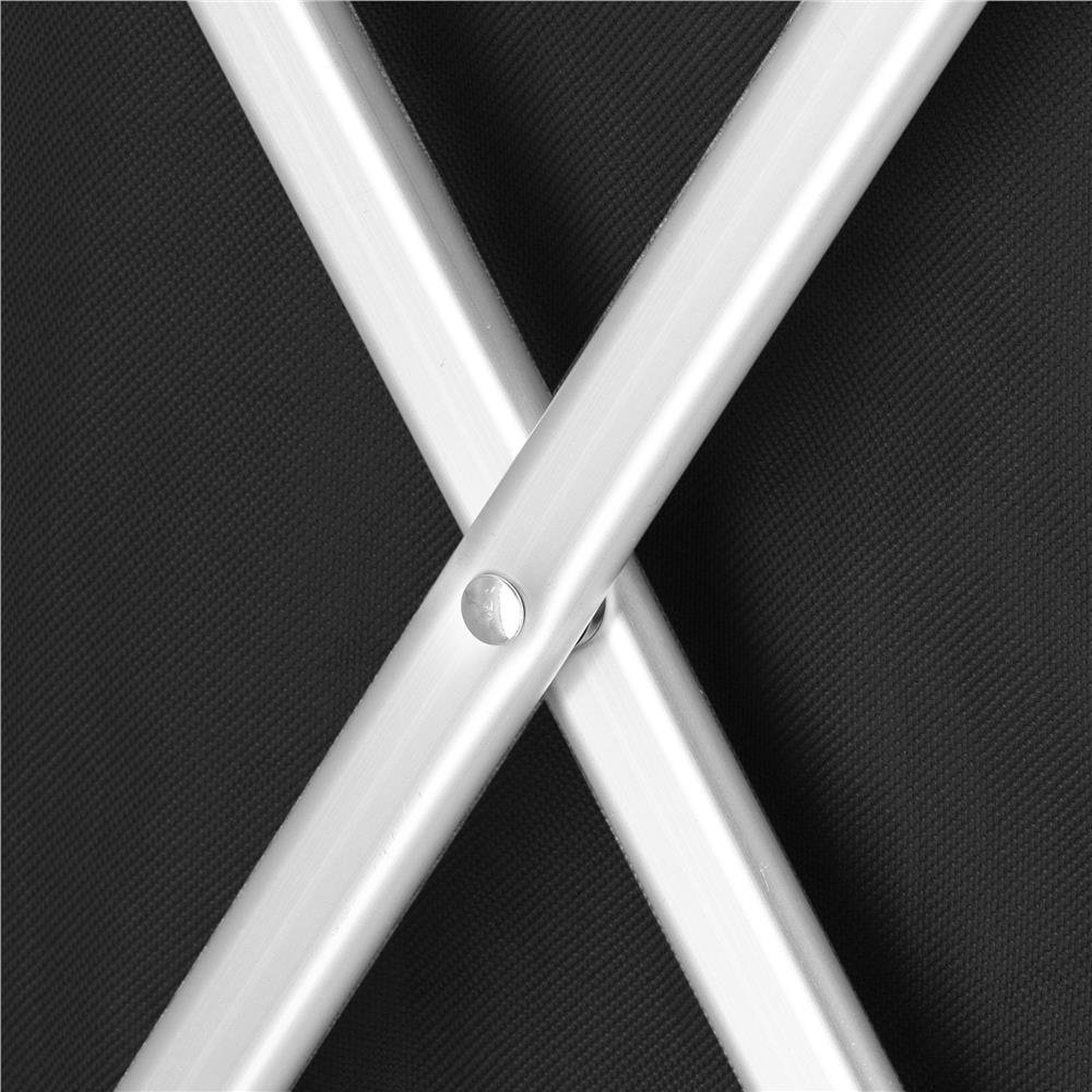Cos de rufe cu 3 compartimente, cadru aluminiu, 68x40x60cm, 146 litri, negru