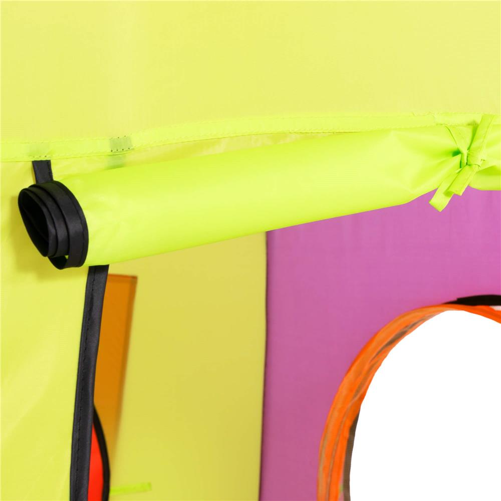 Loc de joaca 3 in 1 pentru copii, multifunctional, casuta, tunel si cort, 385x120x115cm, multicolor