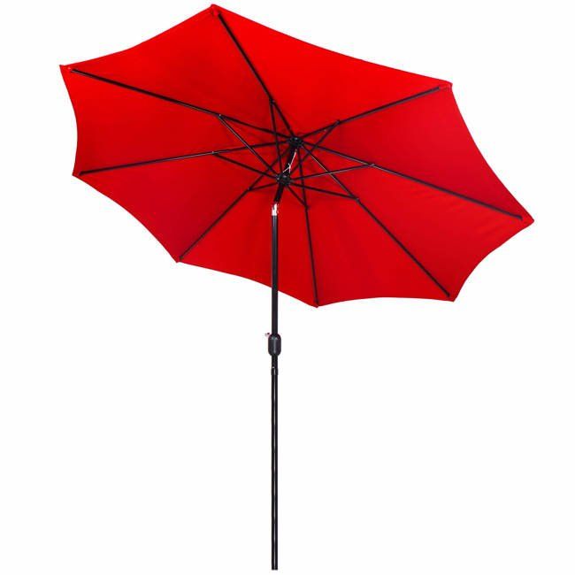 Umbrela terasa gradina, cu manivela si inclinare, GU18E, diametru 300cm, Rosu
