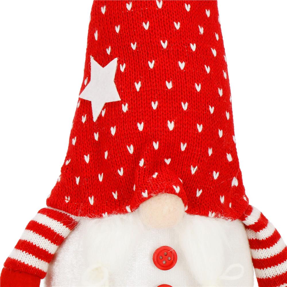 Figurina Craciun, Spiridus, cu iluminare LED, 33cm