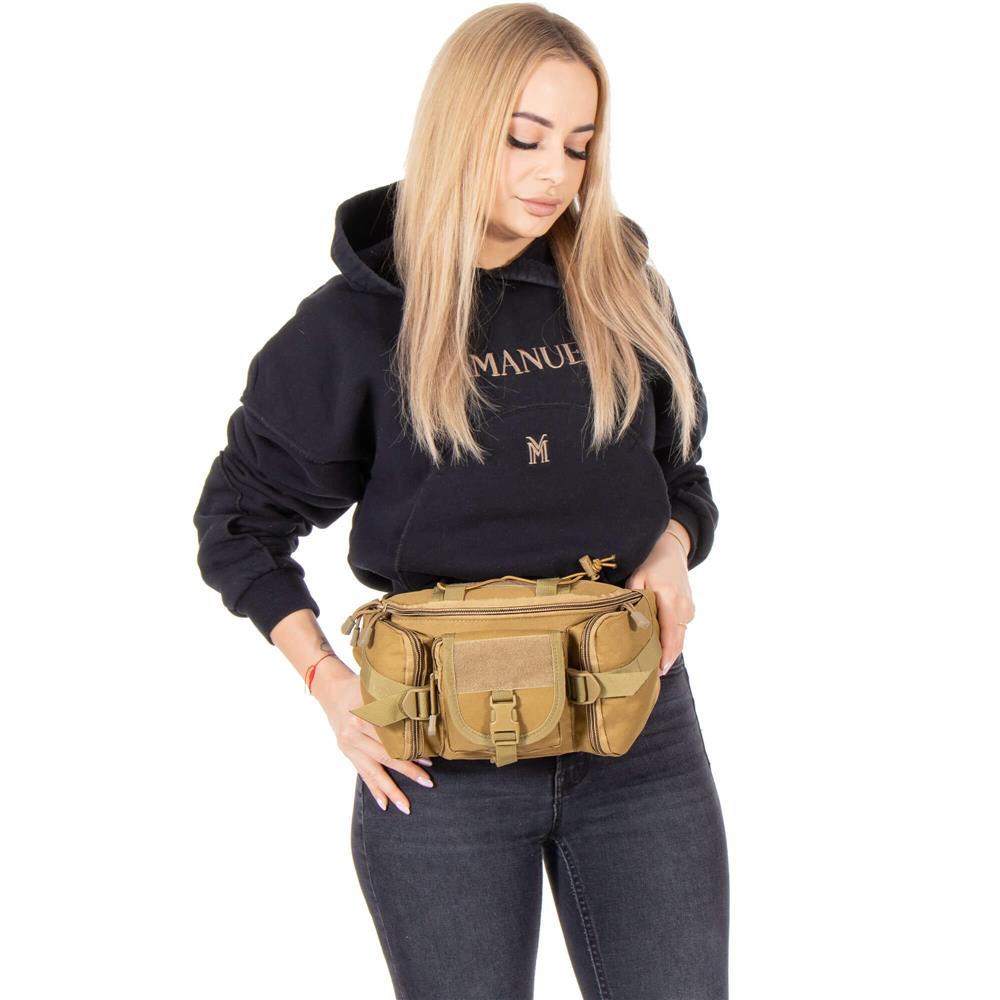 Borseta incapatoare pentru umar sau brau, impermeabila, unisex, 37x19cm, verde