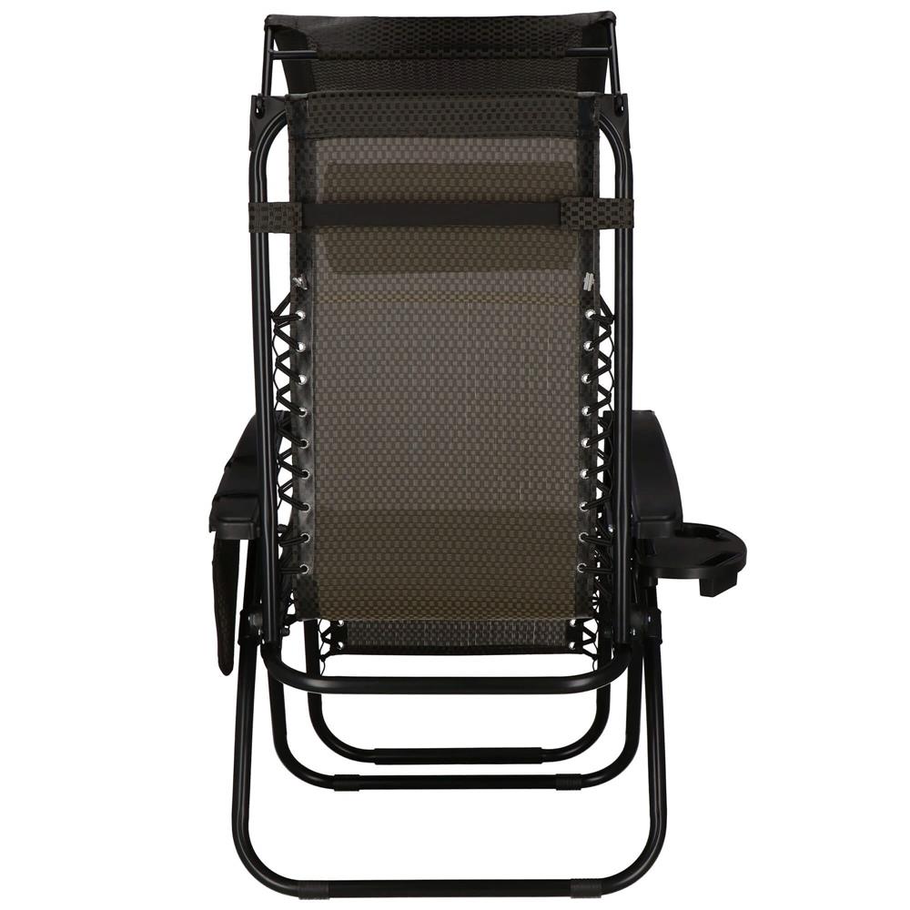 Sezlong pliabil cu parasolar si suport pahare, 77x110x175cm, maro