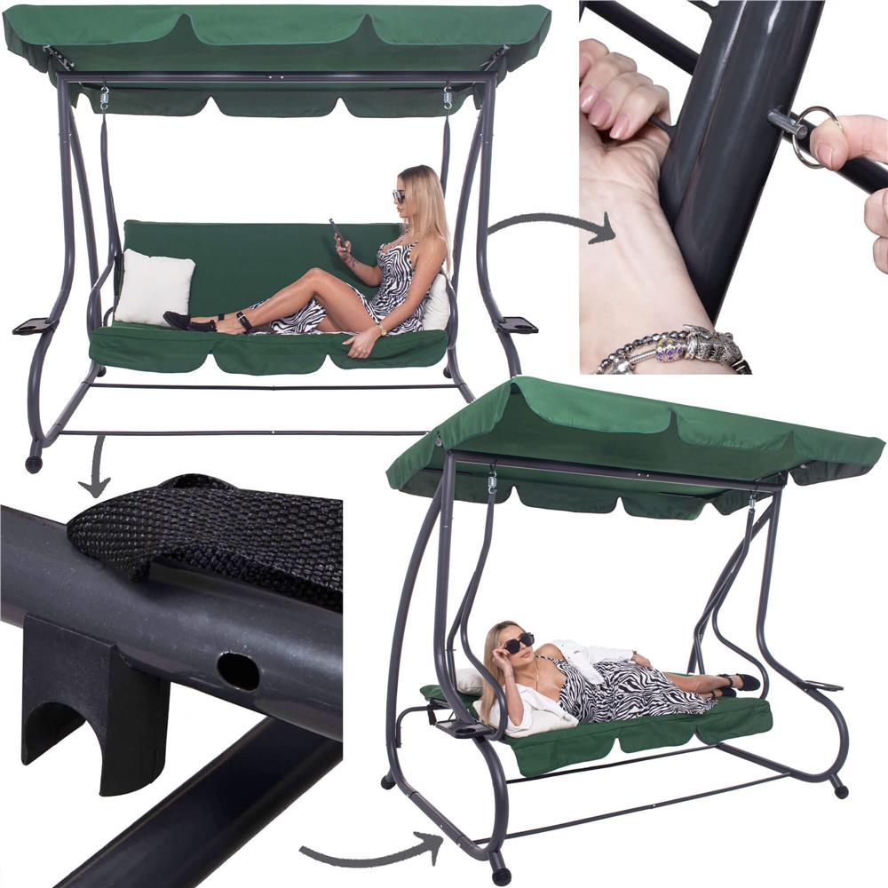 Balansoar leagan pat 3 persoane Sersimo Livorno, greutate maxima 280kg - 12