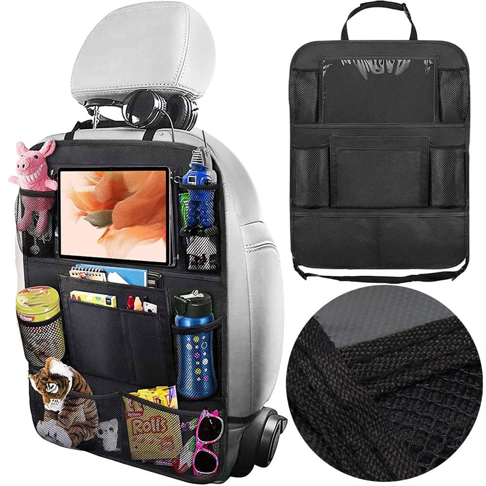 Organizator auto pentru spatarul scaunului, cu 10 buzunare, 60x40cm, negru