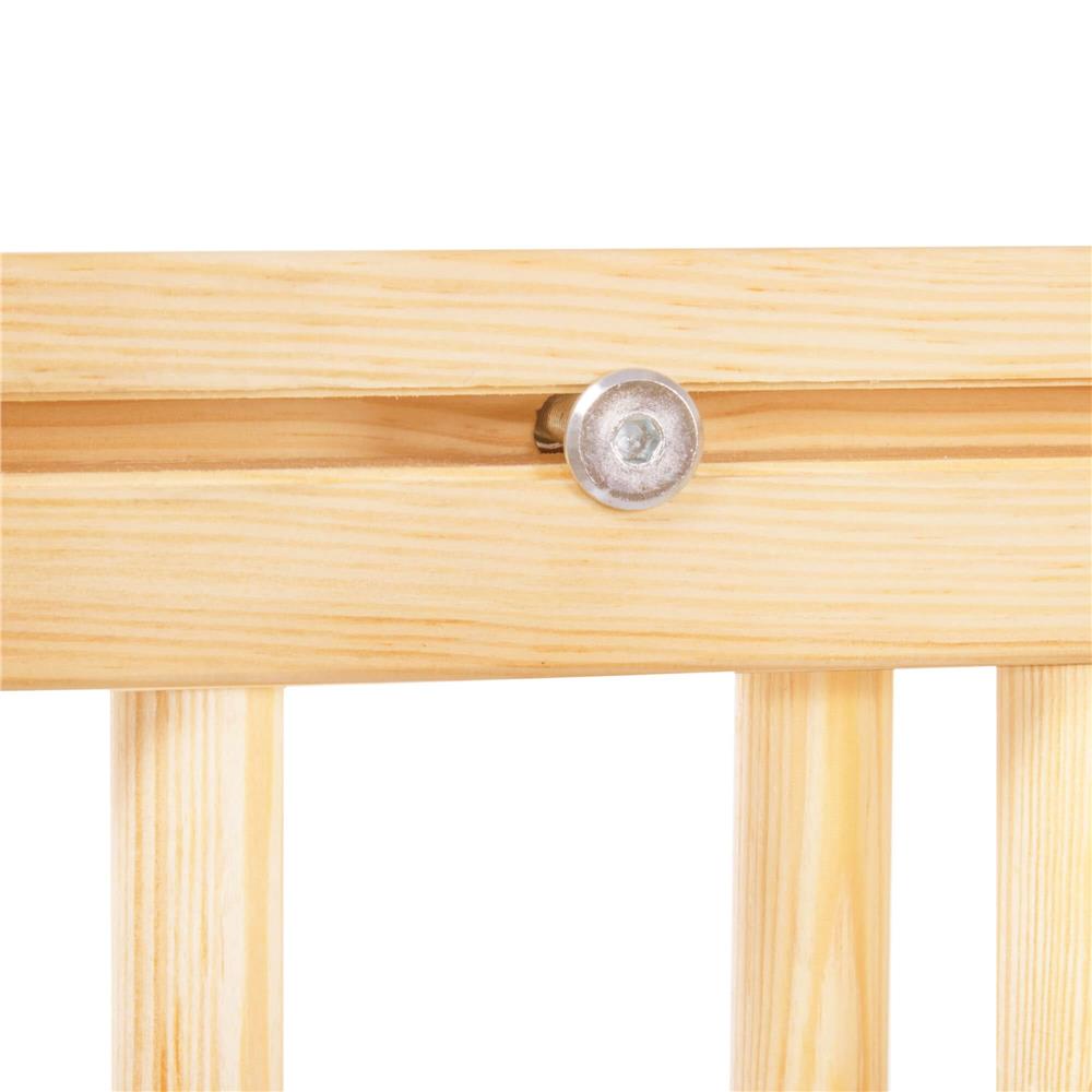 Poarta de siguranta Safety Gate pentru scari, ajustabila 72-122 cm, din lemn, maro