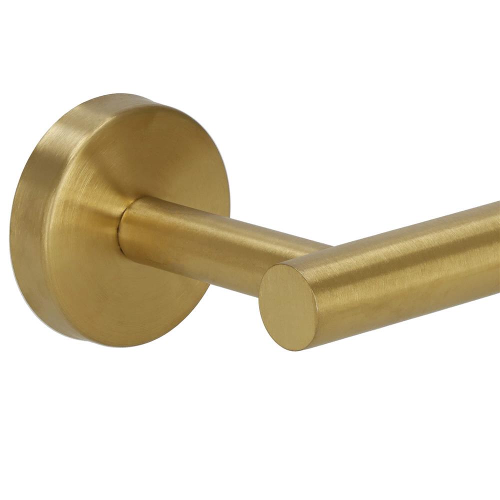 Suport hartie igienica din otel, sistem montare inclus, 16cm, auriu perlat
