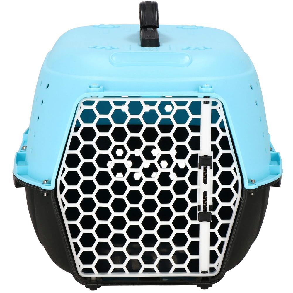 Cusca transport animale, 48x33x28 cm, maxim 7kg, negru albastru