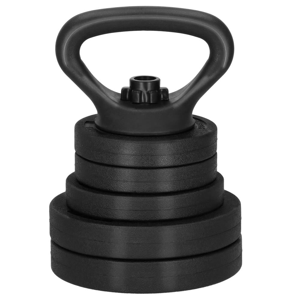 Set de greutati multifunctionale transformabil in gantere, kettlebell, haltera, total 19 kg