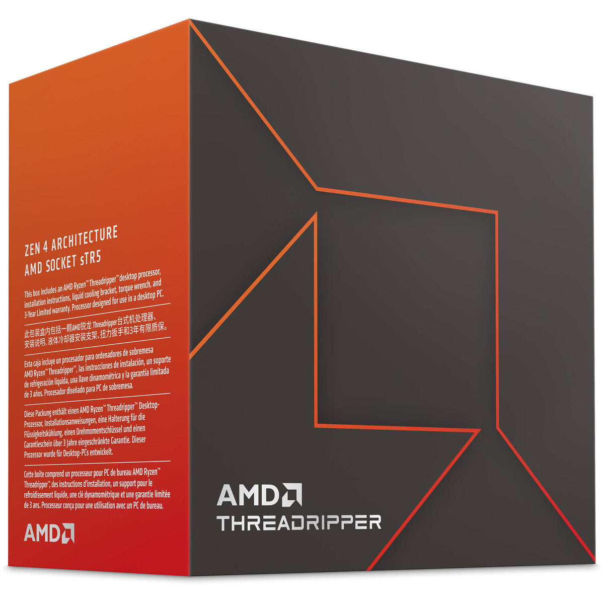 AMD CPU Desktop Ryzen Threadripper 7980X (64C/128T,5.1GHz Max,321MB,350W,SP6) box 