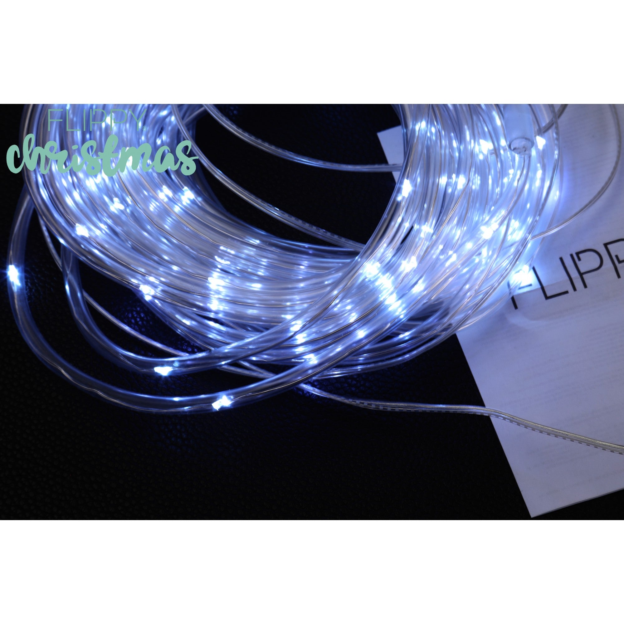 Instalatie luminoasa de Craciun tip furtun luminos, 100 LED-uri, 12 metri lungime, 8 programe, 2 metri prelungitor, sarma din cupru, incarcare solara, alb rece