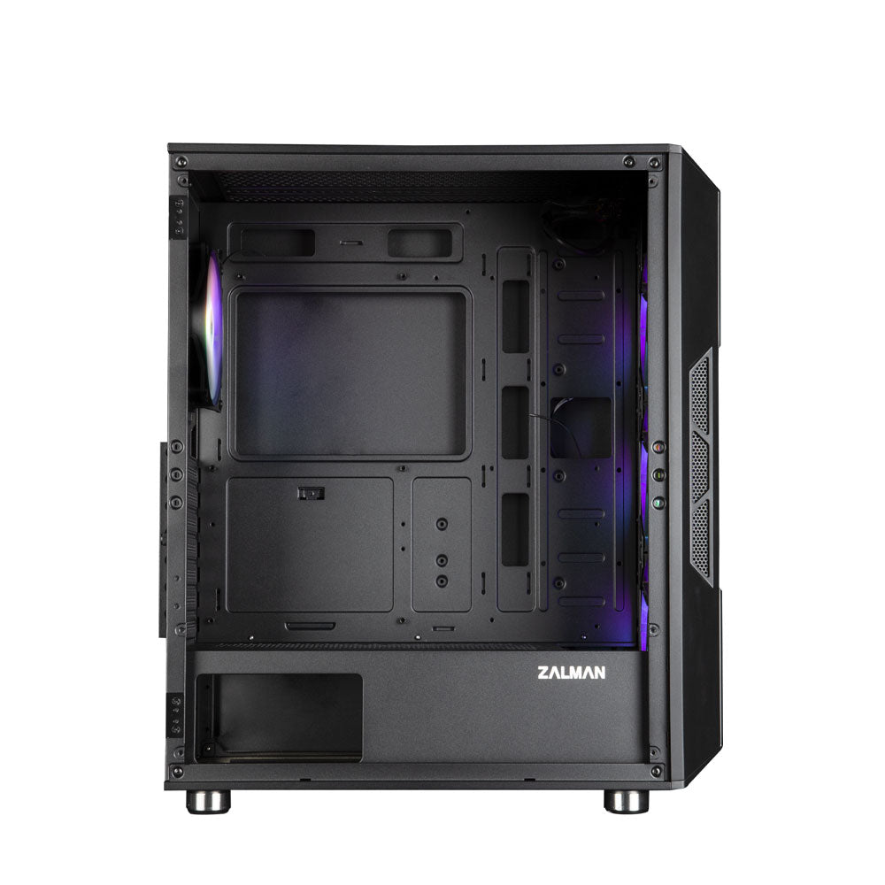 CARCASA Zalman "i3 Neo", middle tower, gaming, fara sursa, suporta 8xfan, 4xfan inclus, USB 3.1 gen1 x 2, USB 2.0 x 1, audio+mic, 7 sloturi expansiune, negru, "i3 NEO Black"