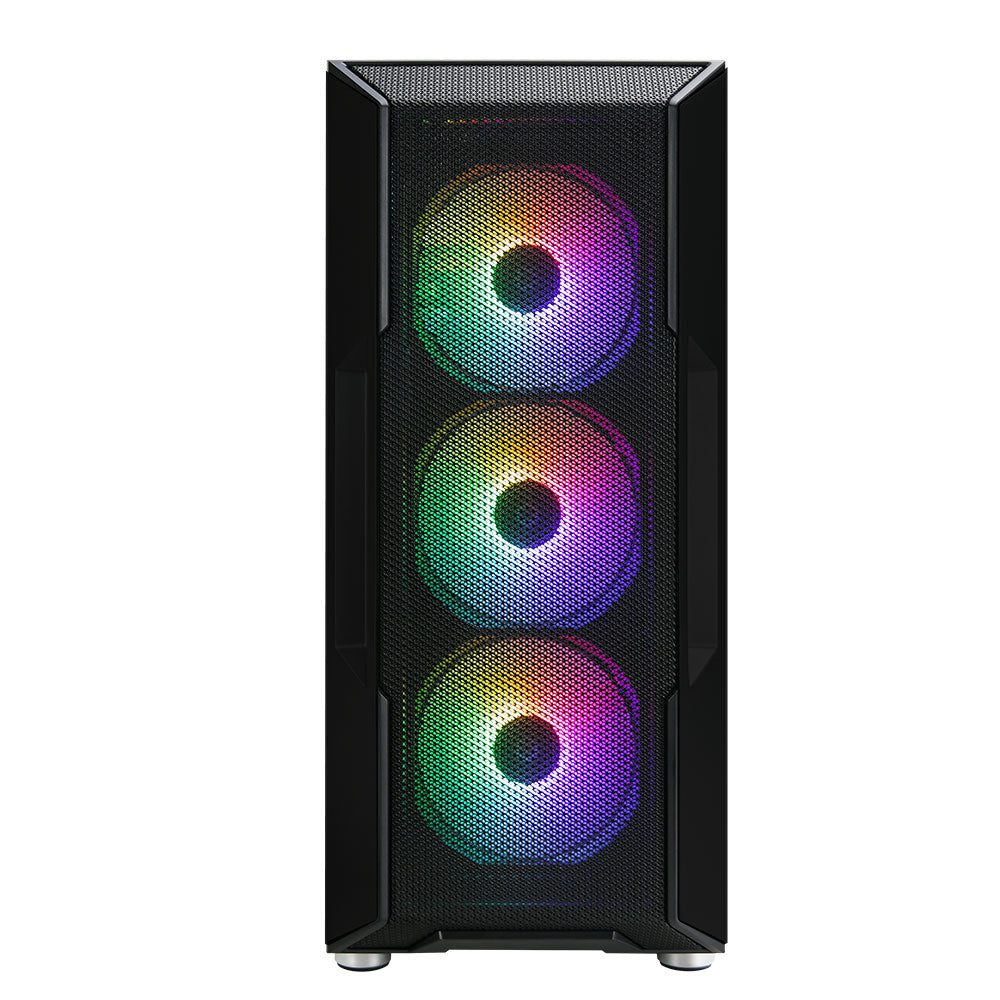 CARCASA Zalman "i3 Neo TG", middle tower, gaming, fara sursa, suporta 8xfan, 4xfan inclus, PSU shroud, USB 3.1 gen1 x 2, USB 2.0 x 1, audio+mic, 7 sloturi expansiune, negru, "i3 NEO TG Black"