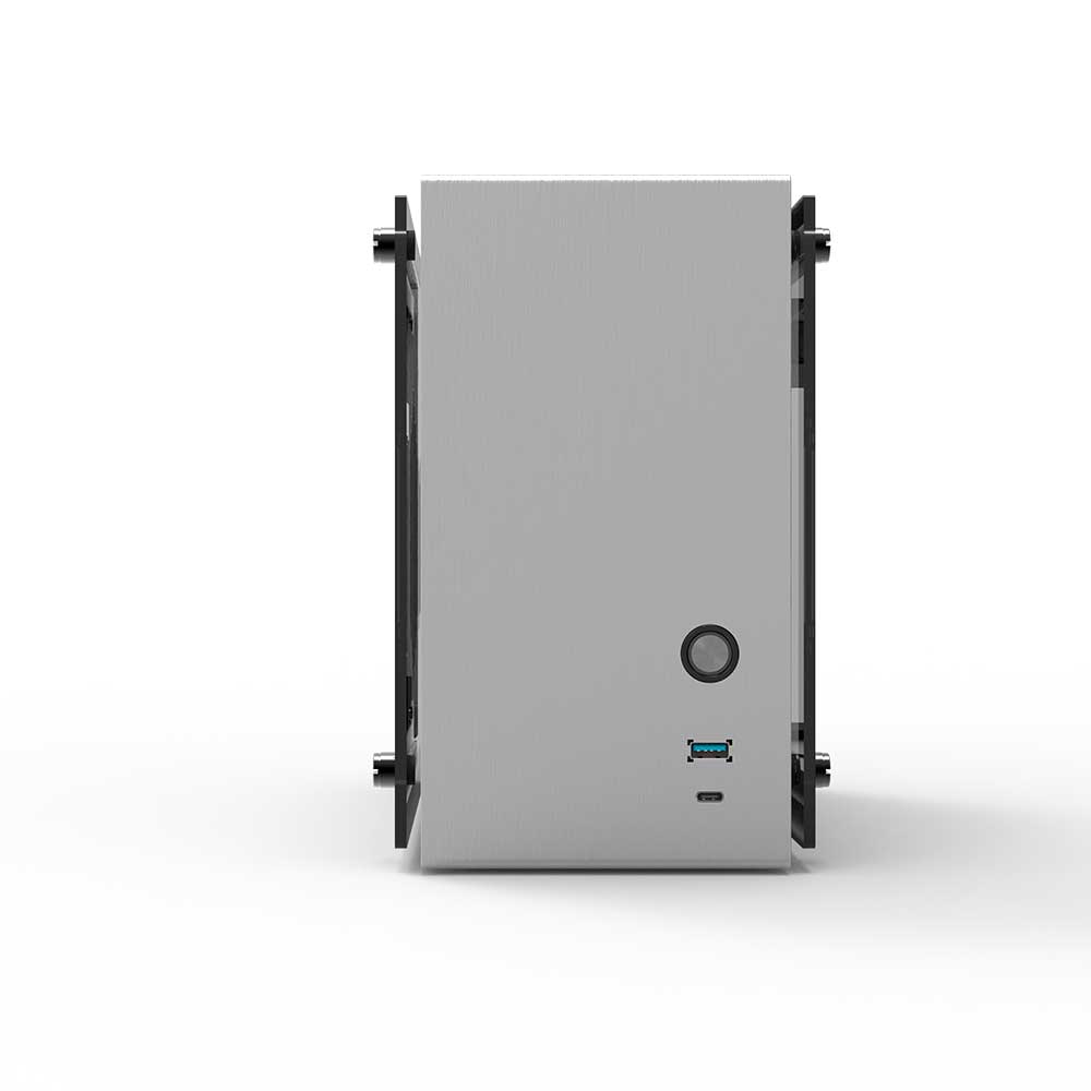 CARCASA Zalman "M2 mini", mini tower, gaming, compatibil sursa SFX, SFX-L, suporta 2xfan, 1xfan inclus, , USB Type-C x 1, USBx1, 2 sloturi expansiune, argintiu, "M2 mini (Silver)"