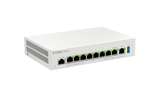 ROUTER D-Link wired 2.5 Gigabit, 1 x Gigabit WAN, 1 x 2.5G WAN/LAN, 7 x 2.5G LAN, 8 Port 802.3at PoE output, tehnologie VPN "DBR-600-P"