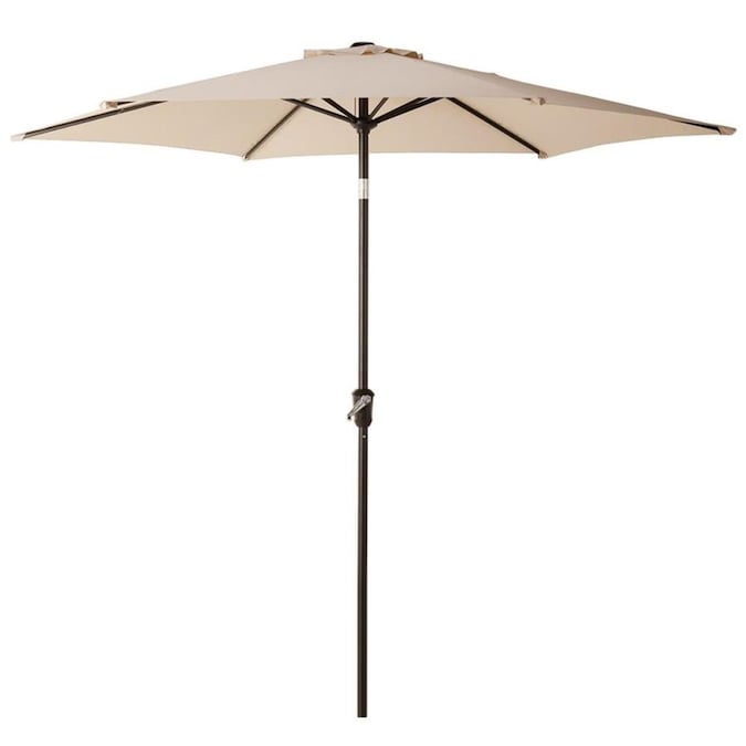 Umbrela terasa gradina, Sersimo Santorini, cu manivela si inclinare, rotunda 270cm, crem