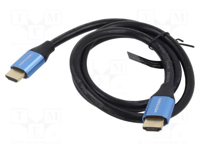 Cablu video Vention, HDMI (T) la HDMI (T), 5m, rezolutie 4K@ la 30Hz, conectori auriti, albastru, "ALHSJ" - 6922794768116